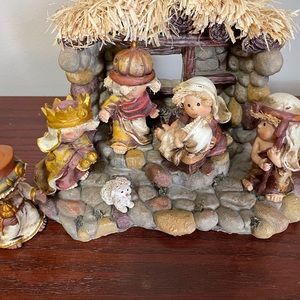 Kurt S Adler Children Nativity Set With Stable